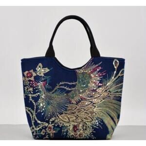 Tote Bag Sequins Embroidered Crossbody